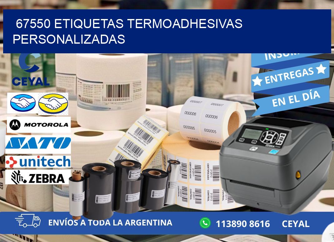 67550 Etiquetas termoadhesivas personalizadas