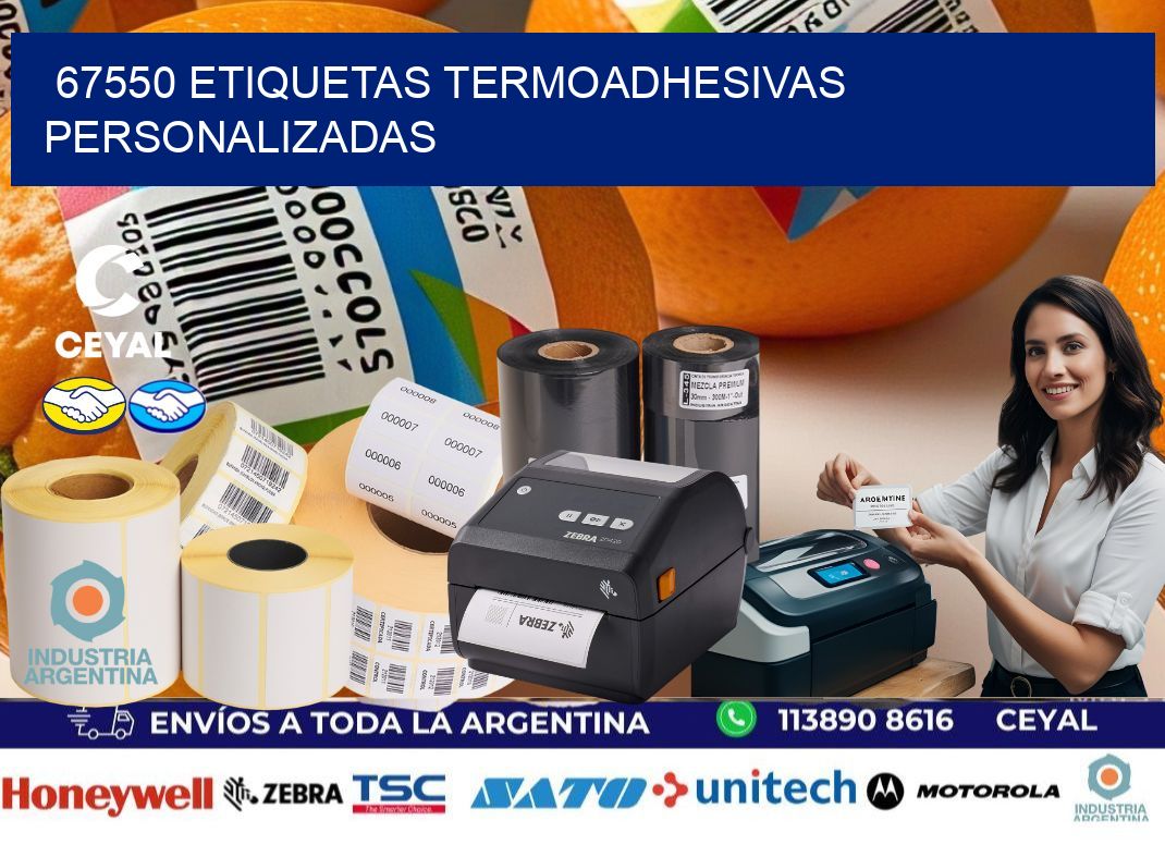 67550 Etiquetas termoadhesivas personalizadas