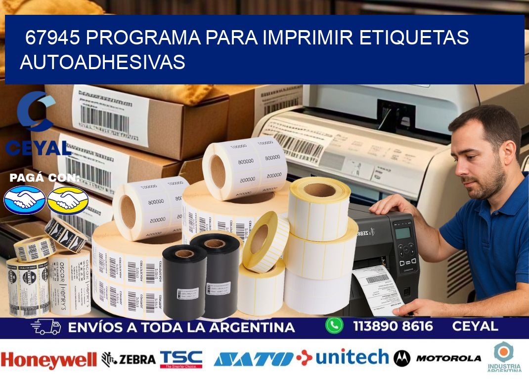 67945 Programa para imprimir etiquetas autoadhesivas
