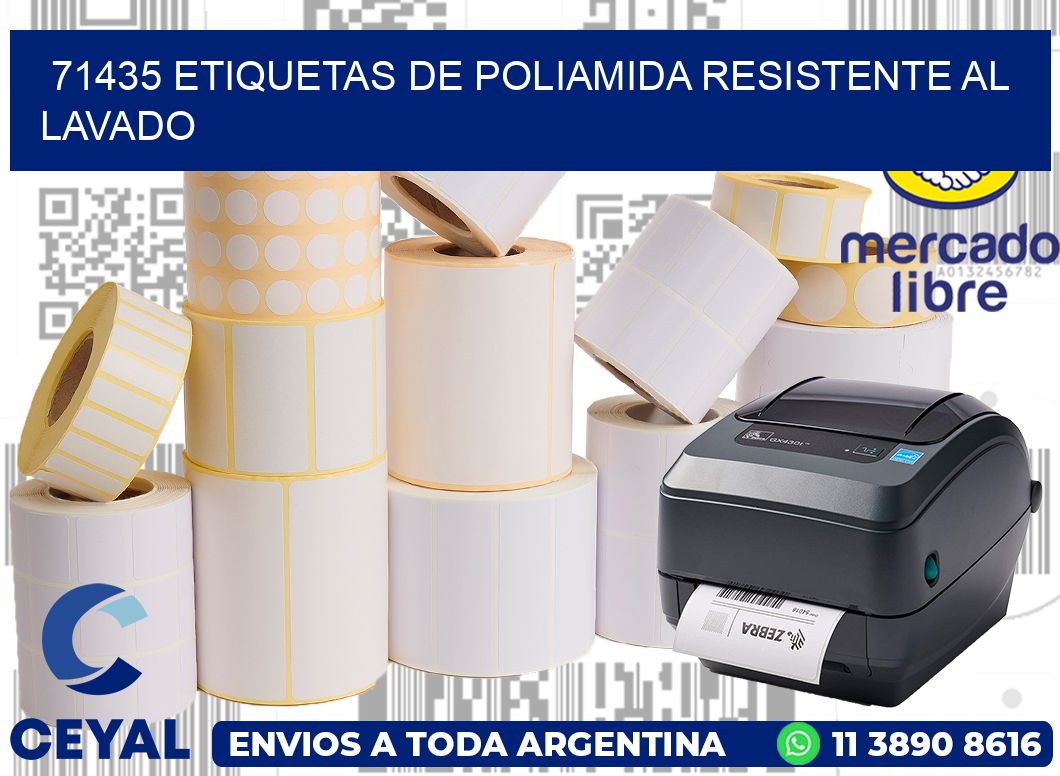 71435 Etiquetas de poliamida resistente al lavado