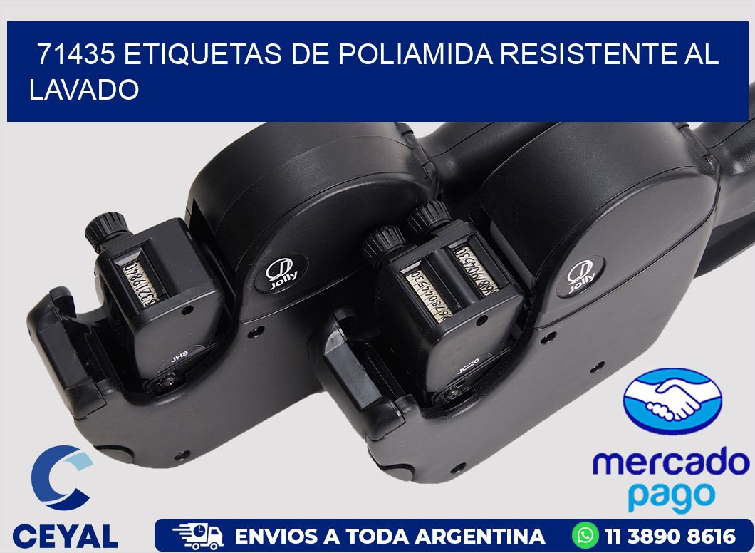71435 Etiquetas de poliamida resistente al lavado