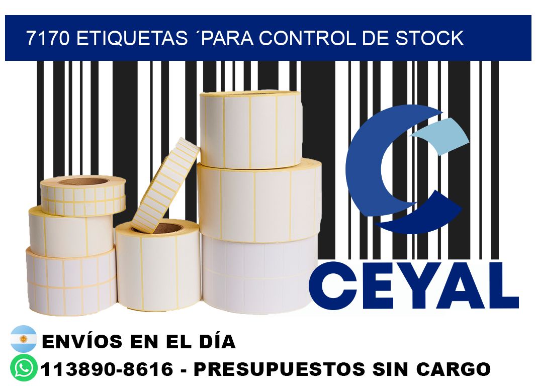 7170 Etiquetas ´para control de stock