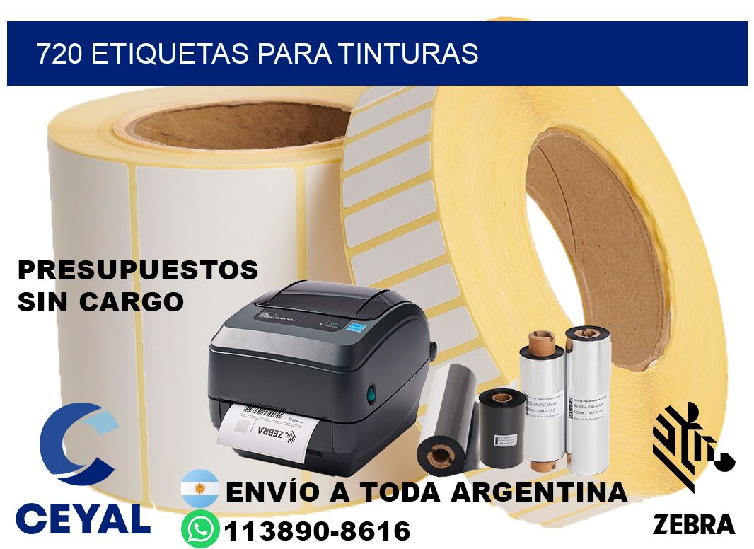 720 Etiquetas para tinturas