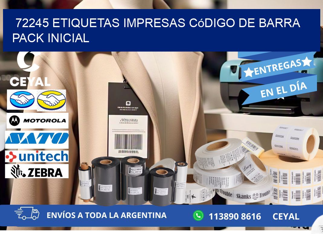 72245 Etiquetas Impresas código De Barra Pack Inicial