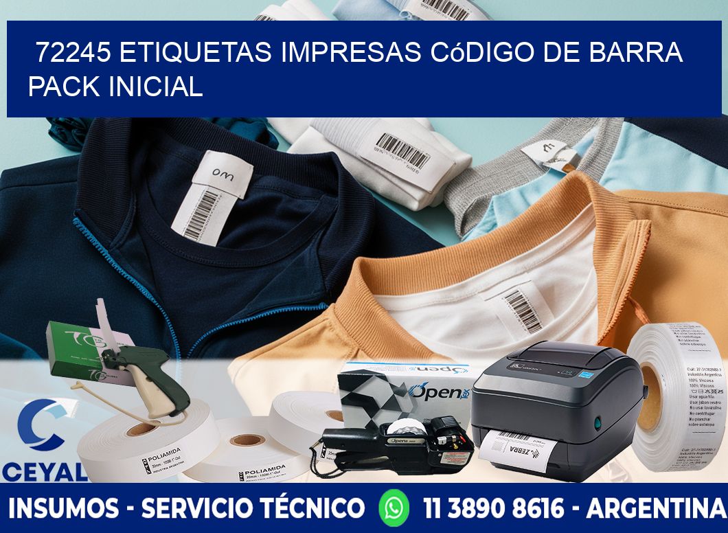 72245 Etiquetas Impresas código De Barra Pack Inicial
