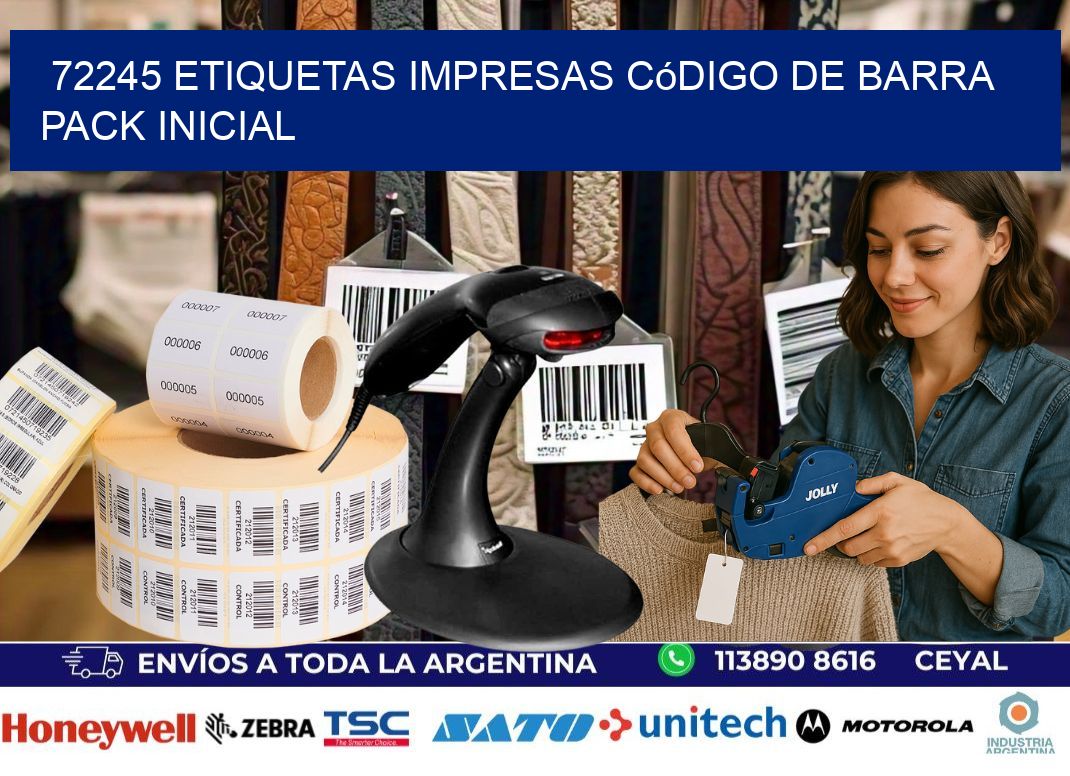 72245 Etiquetas Impresas código De Barra Pack Inicial