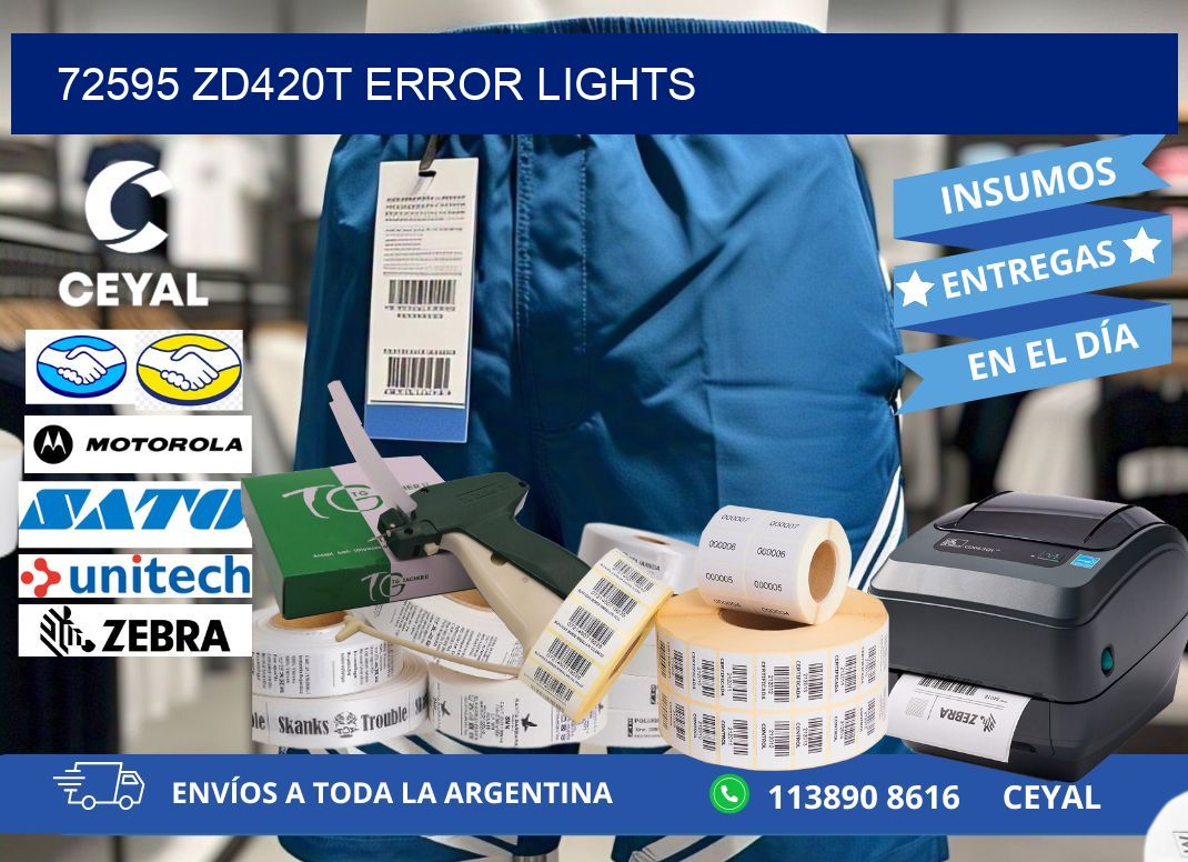 72595 ZD420t error lights