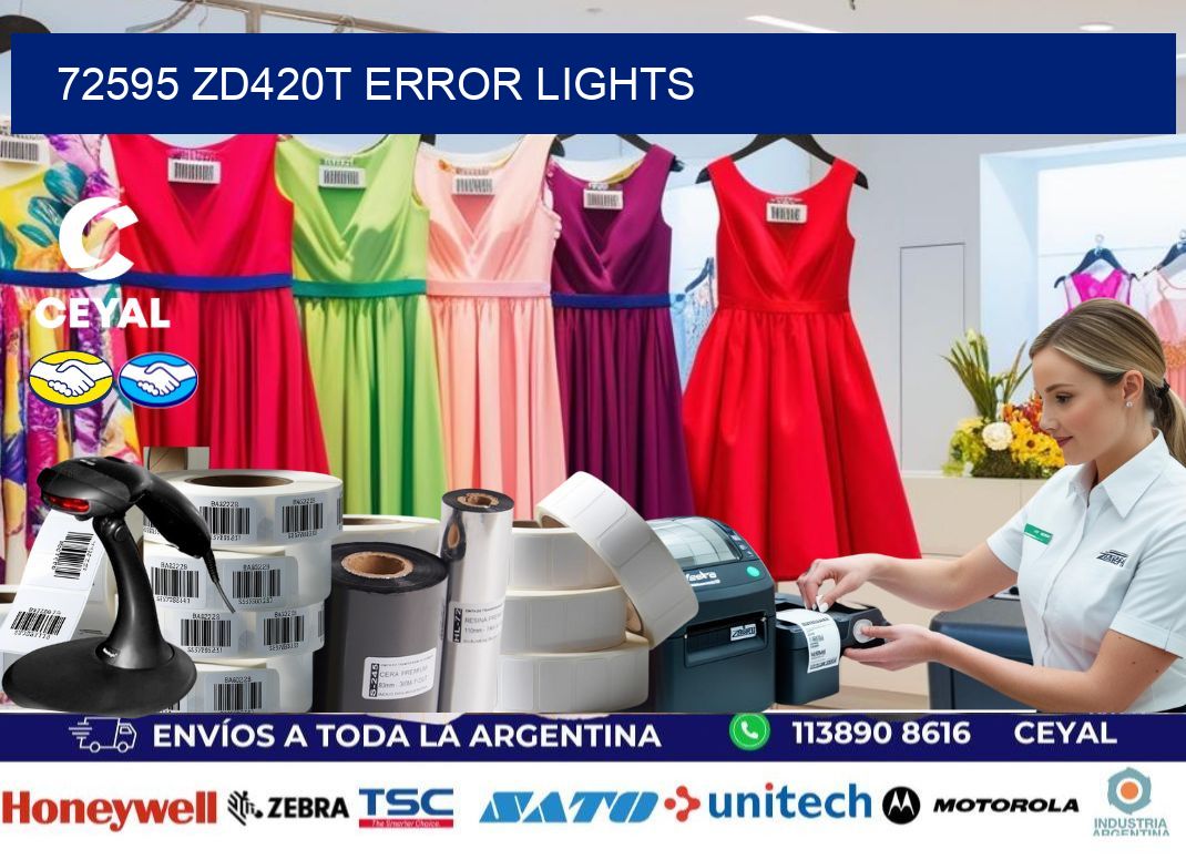72595 ZD420t error lights