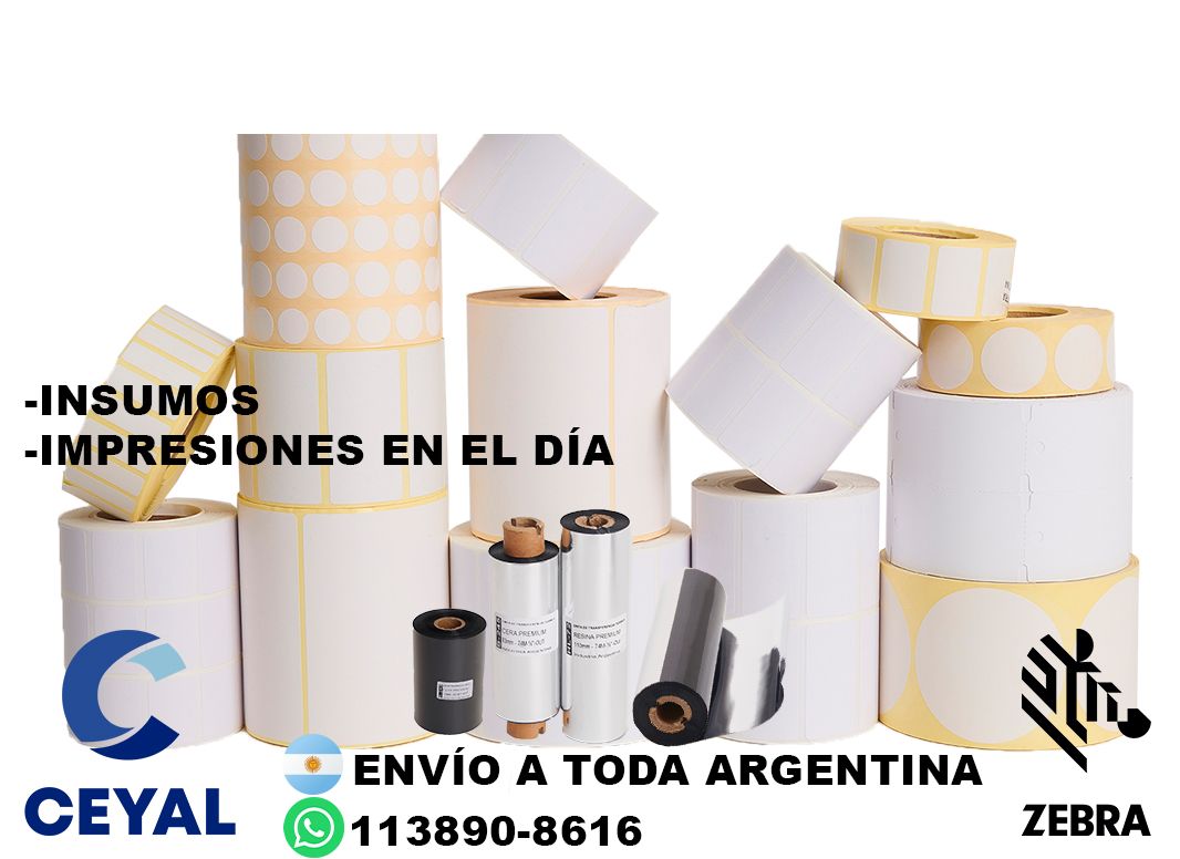 72620 etiquetas con ribbon de resina