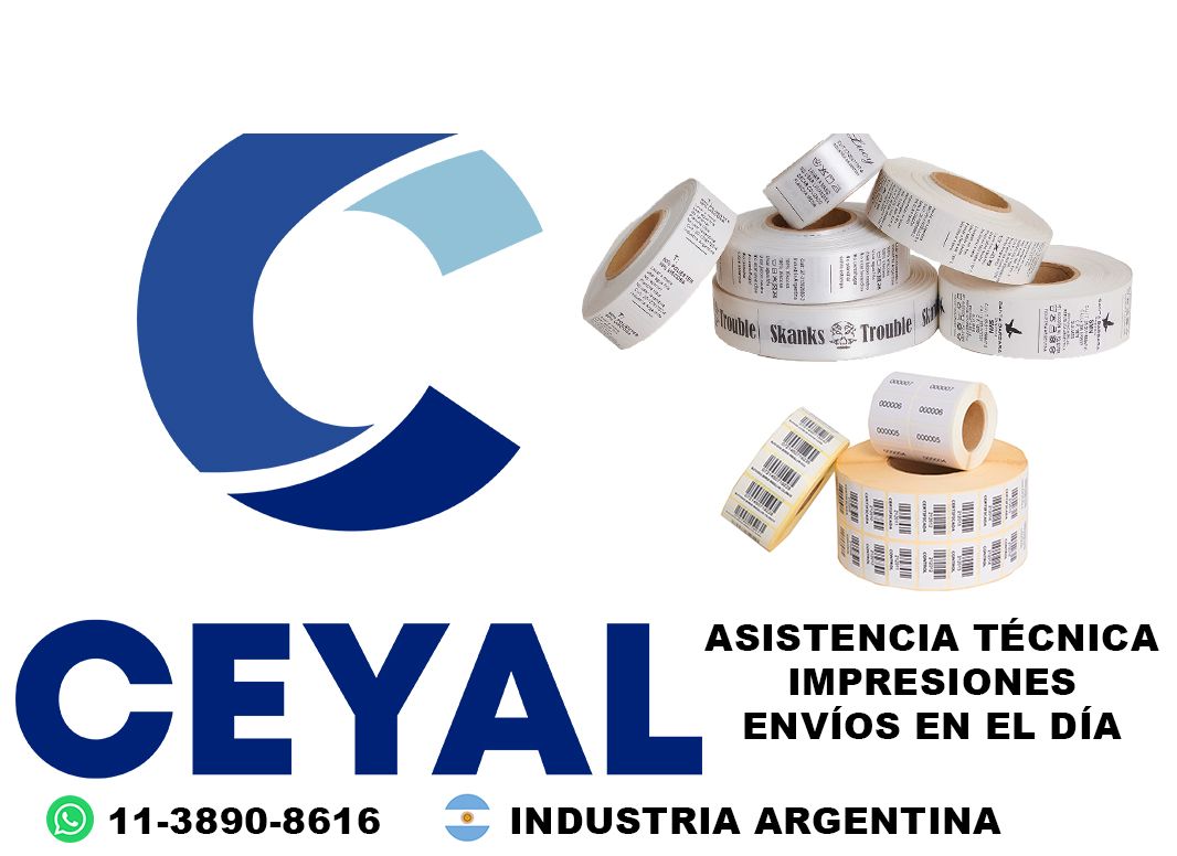 72620 etiquetas con ribbon de resina