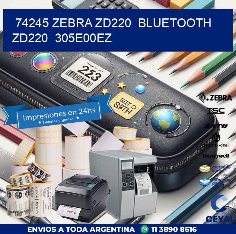 74245 Zebra ZD220 Bluetooth ZD220 305E00EZ