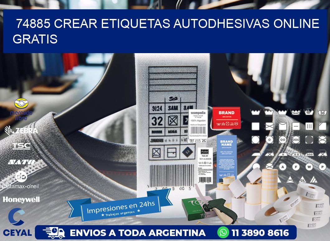 74885 Crear etiquetas autodhesivas online gratis