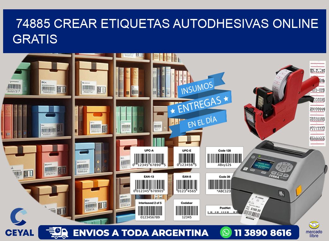 74885 Crear etiquetas autodhesivas online gratis