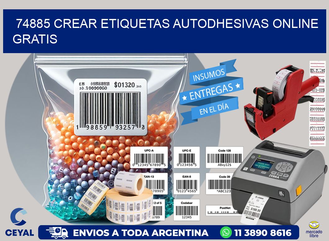 74885 Crear etiquetas autodhesivas online gratis