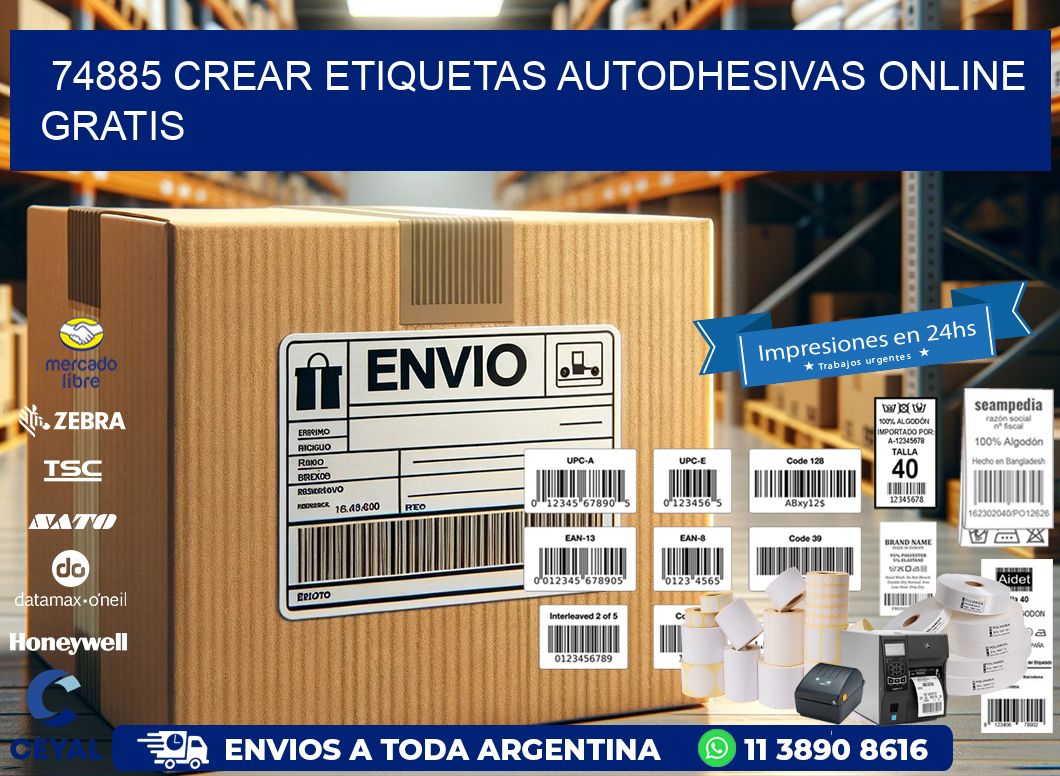 74885 Crear etiquetas autodhesivas online gratis