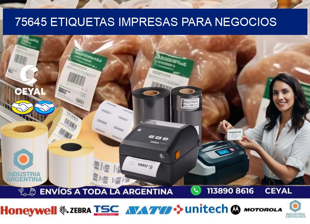 75645 etiquetas impresas para negocios