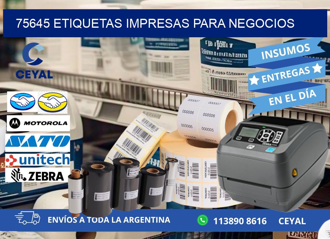 75645 etiquetas impresas para negocios