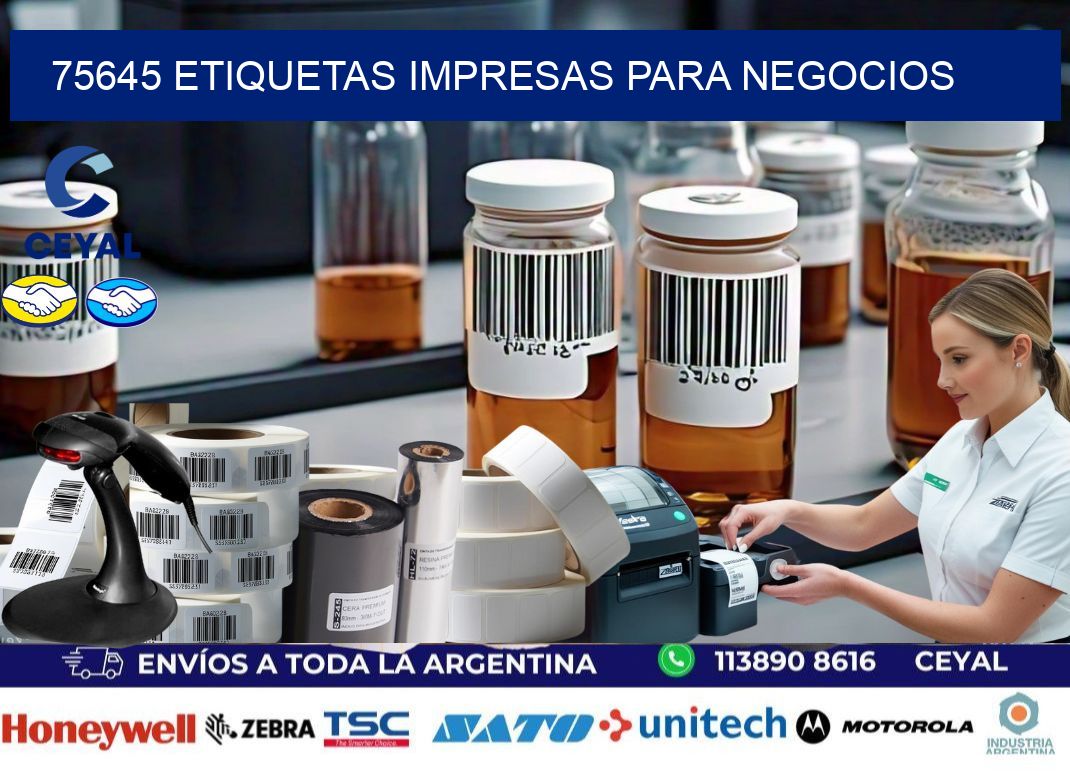 75645 etiquetas impresas para negocios