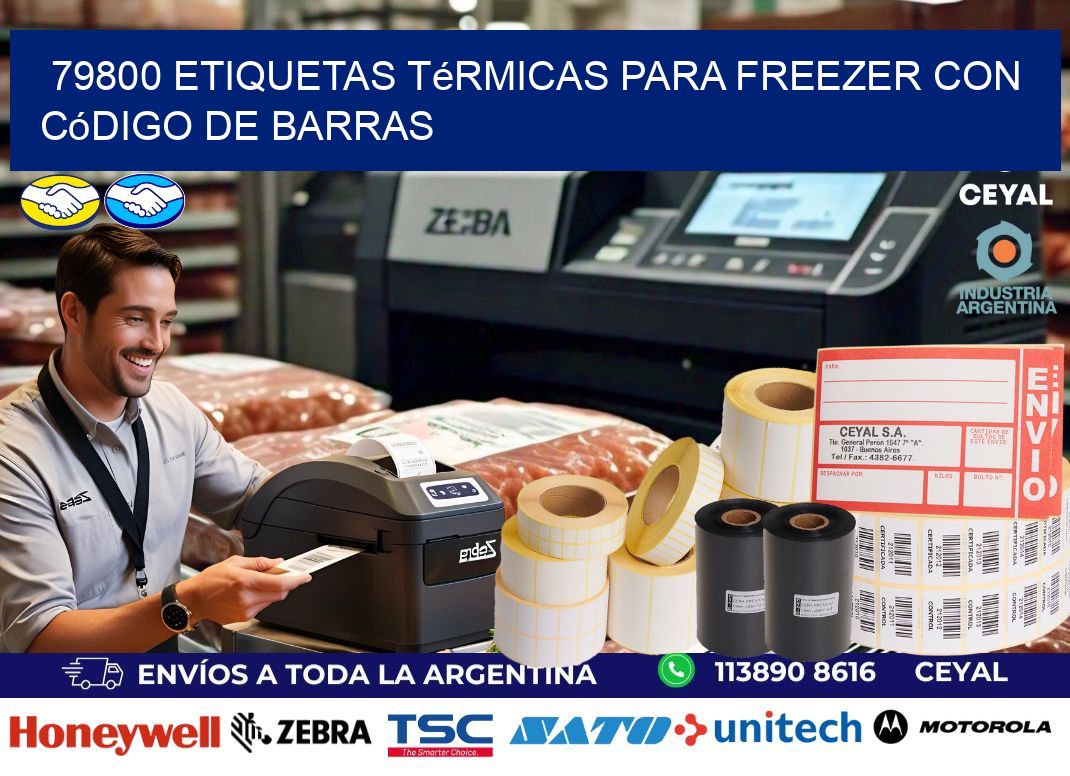 79800 etiquetas térmicas para freezer con código de barras