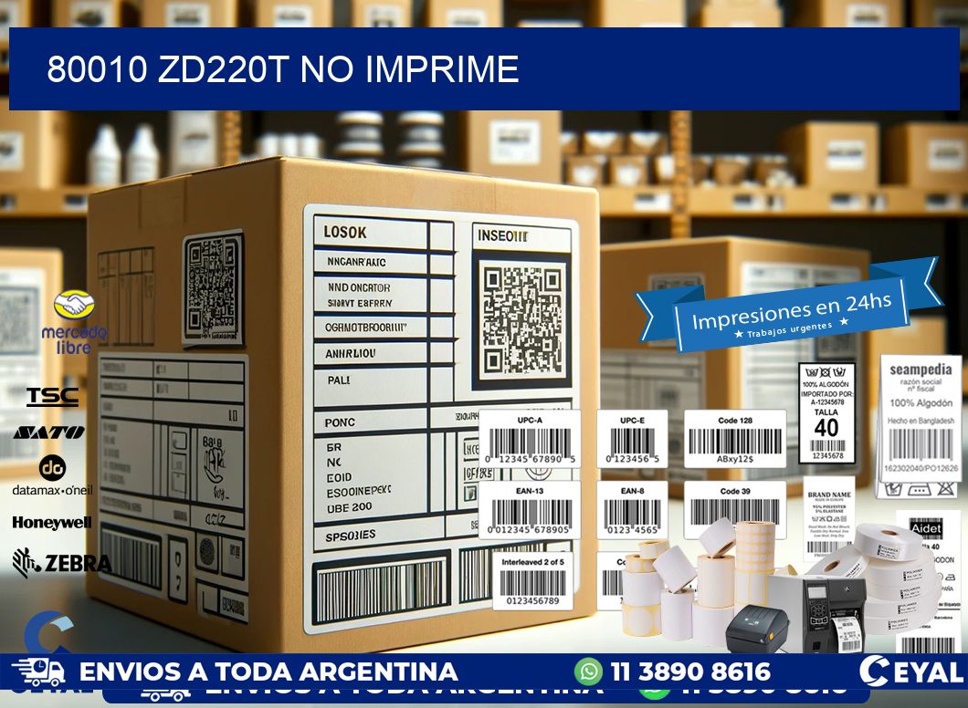 80010 ZD220t no imprime