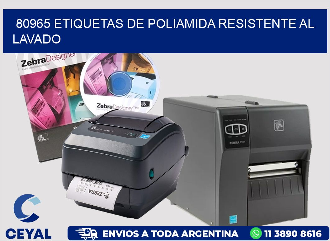 80965 Etiquetas de poliamida resistente al lavado