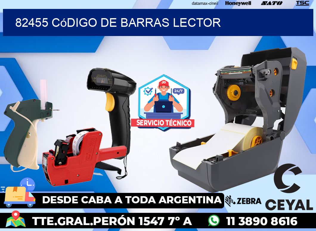 82455 Código de barras lector