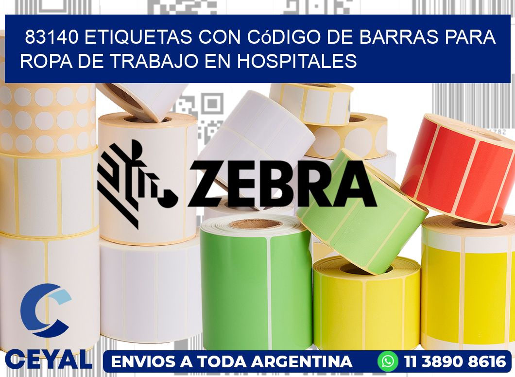 83140 Etiquetas con código de barras para ropa de trabajo en hospitales