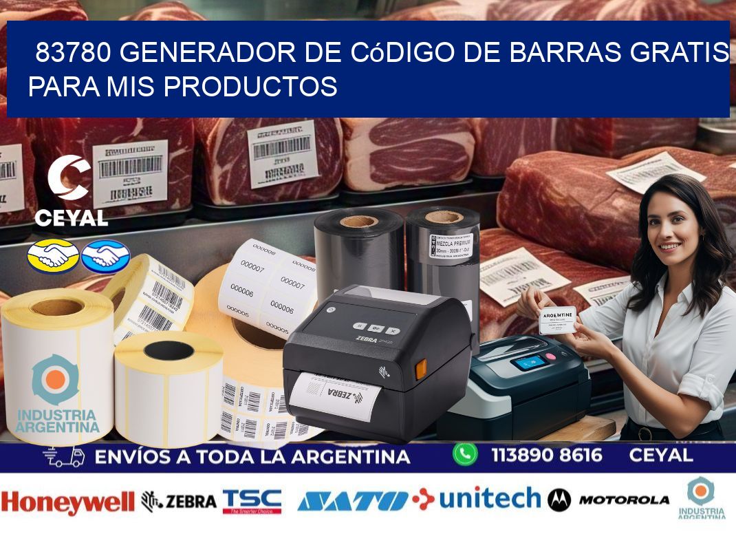 83780 Generador de código de barras gratis para mis productos