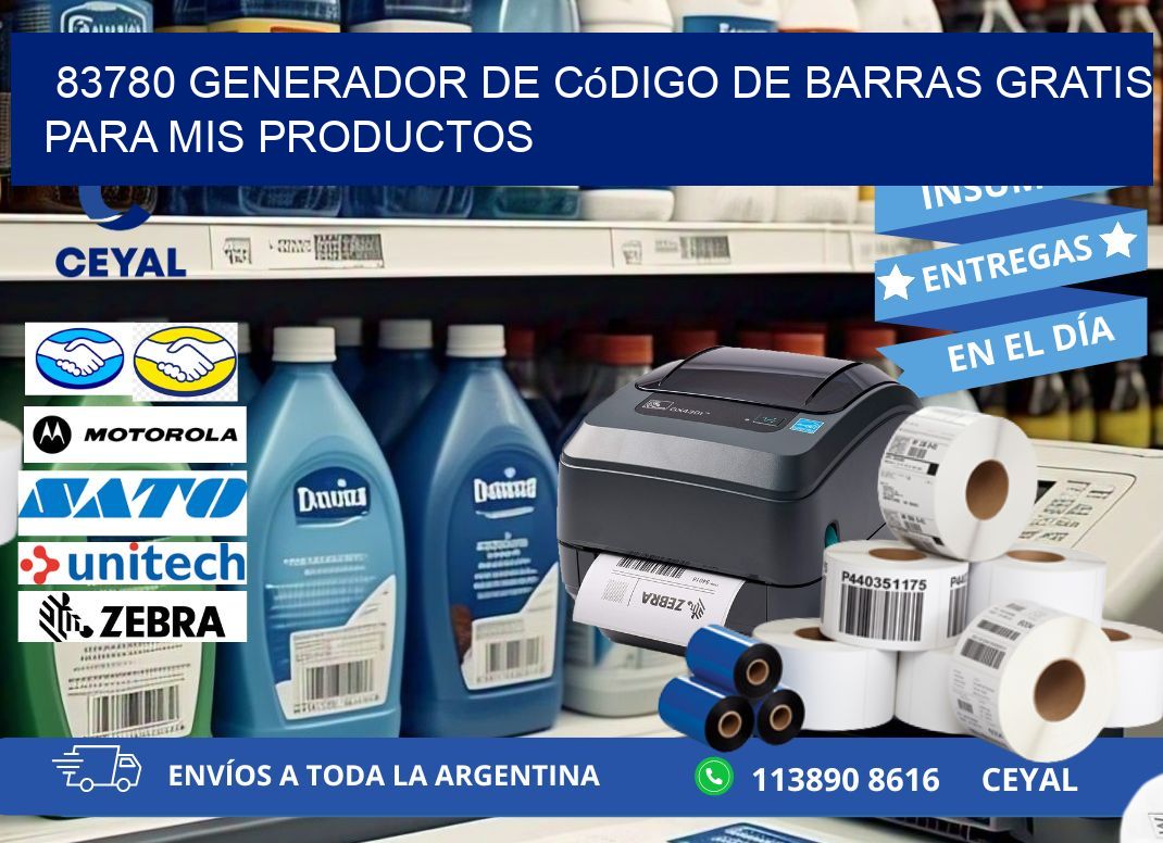 83780 Generador de código de barras gratis para mis productos