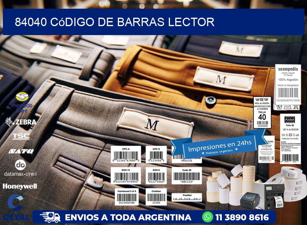 84040 Código de barras lector