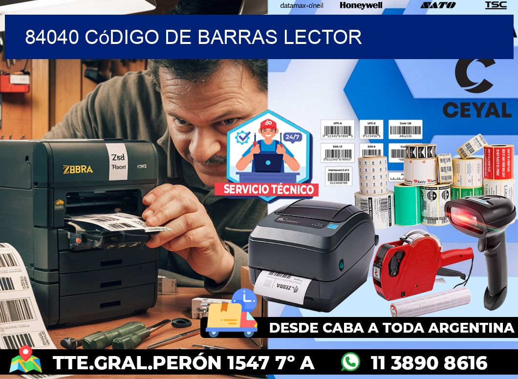 84040 Código de barras lector
