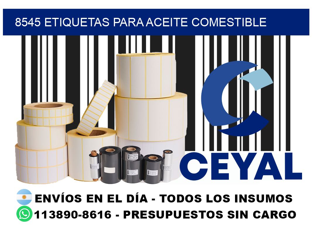 8545 Etiquetas para aceite comestible