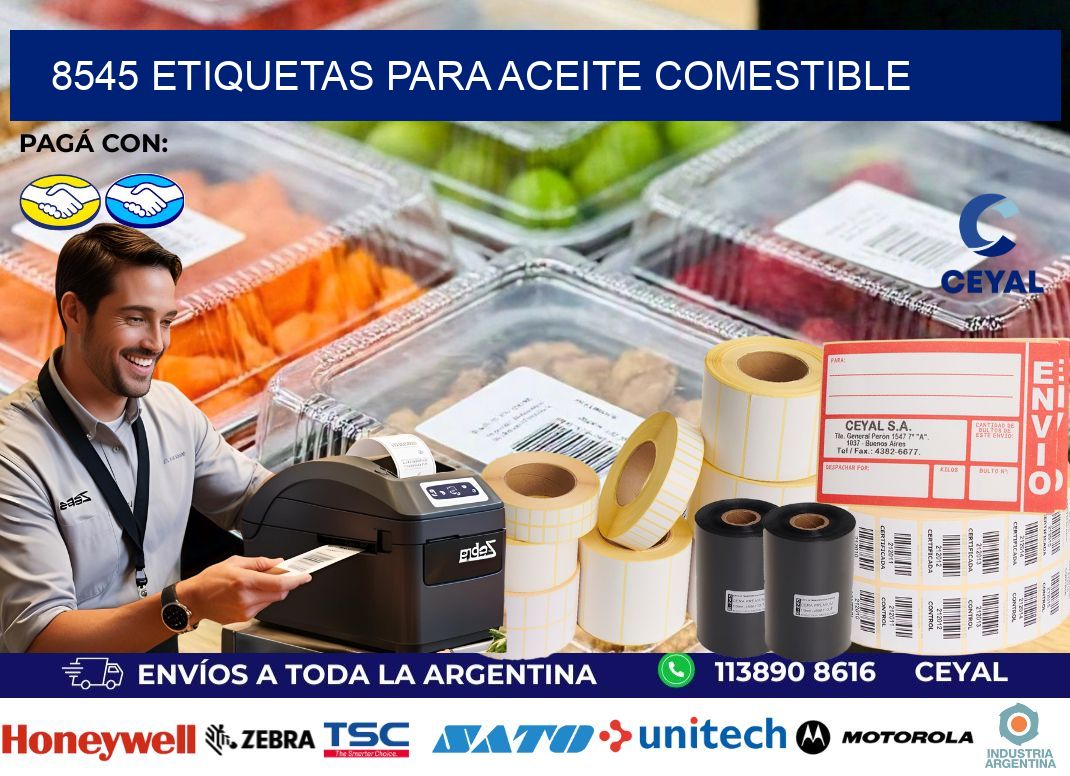 8545 Etiquetas para aceite comestible