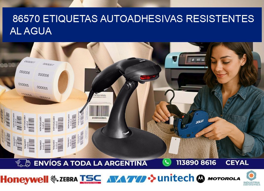 86570 etiquetas autoadhesivas resistentes al agua