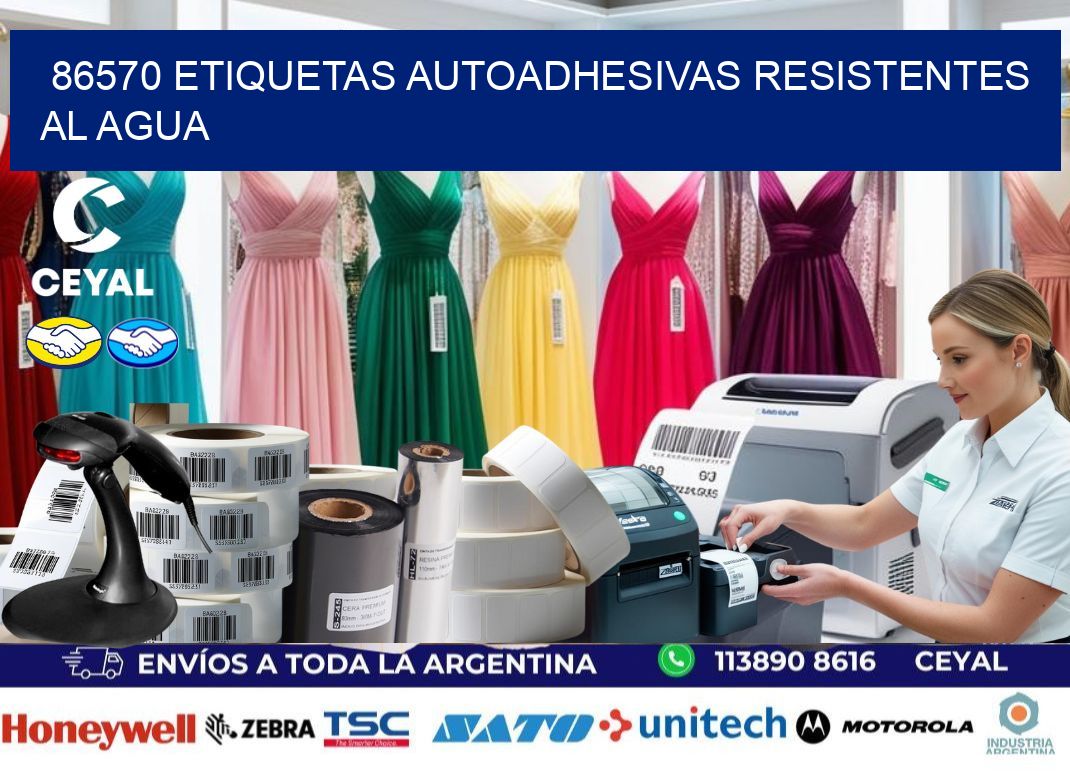 86570 etiquetas autoadhesivas resistentes al agua