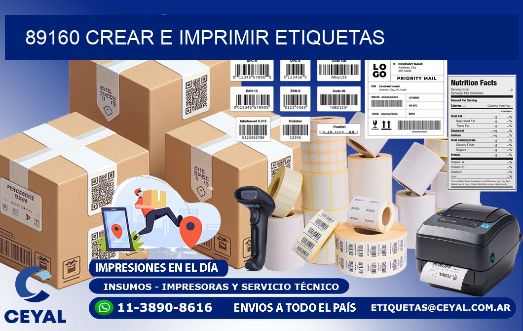 89160 Crear e imprimir etiquetas