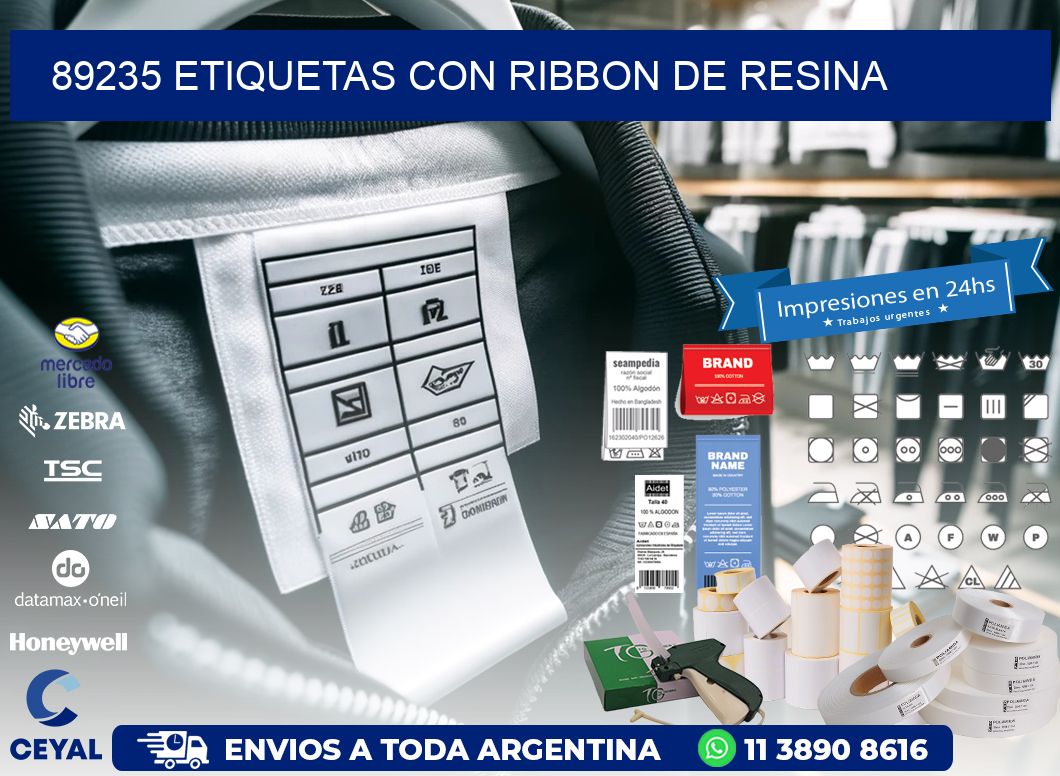 89235 etiquetas con ribbon de resina