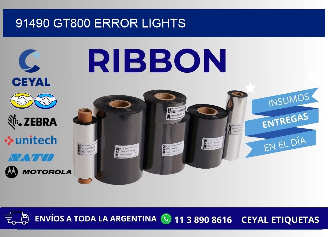 91490 GT800 error lights