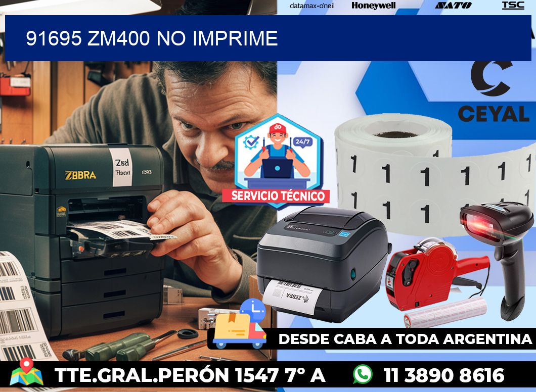 91695 ZM400 no imprime