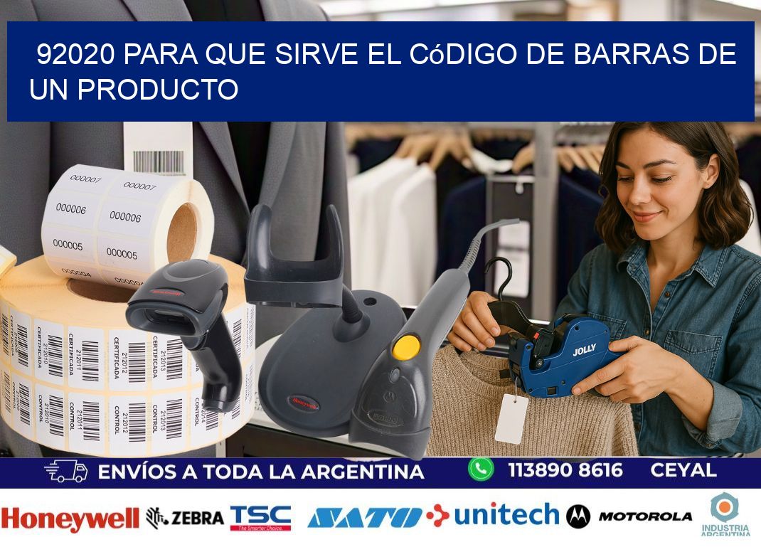 92020 Para que sirve el código de barras de un producto