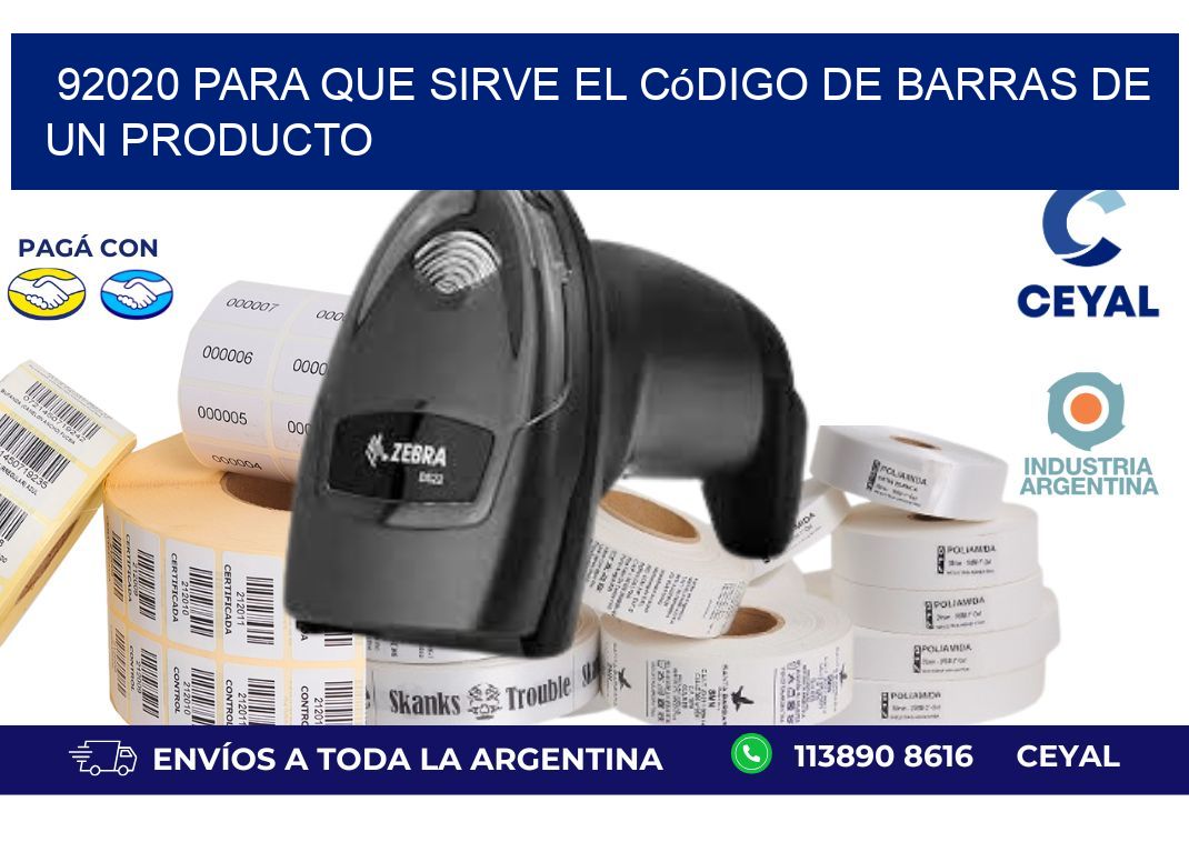 92020 Para que sirve el código de barras de un producto