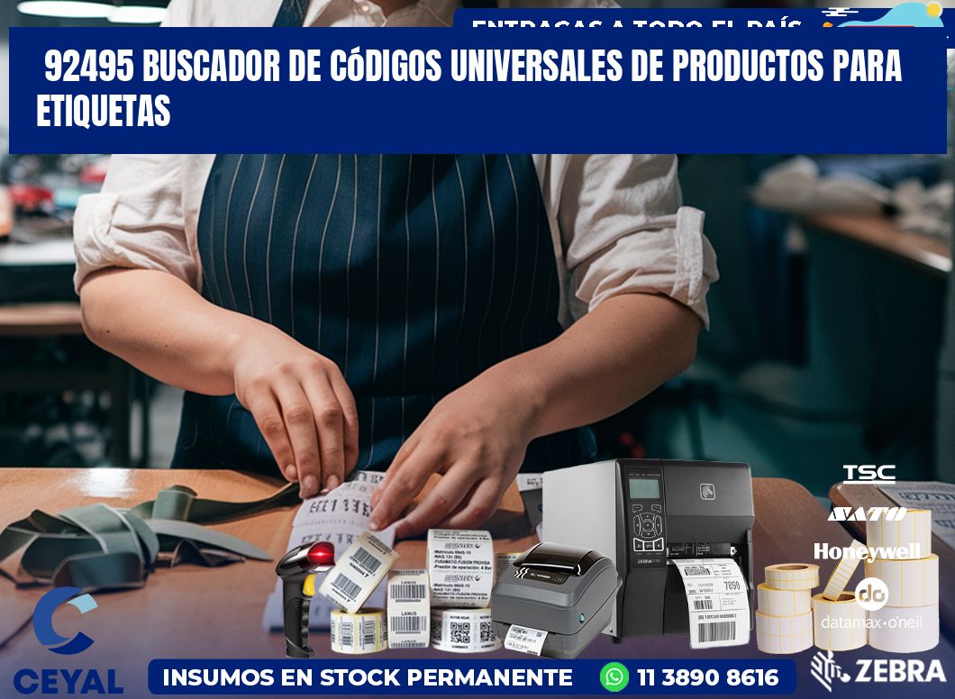 92495 Buscador de códigos universales de productos para etiquetas