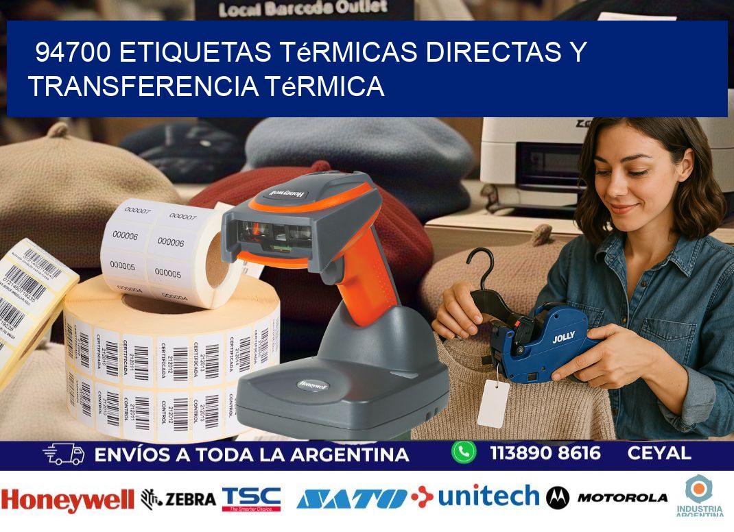 94700 etiquetas térmicas directas y transferencia térmica