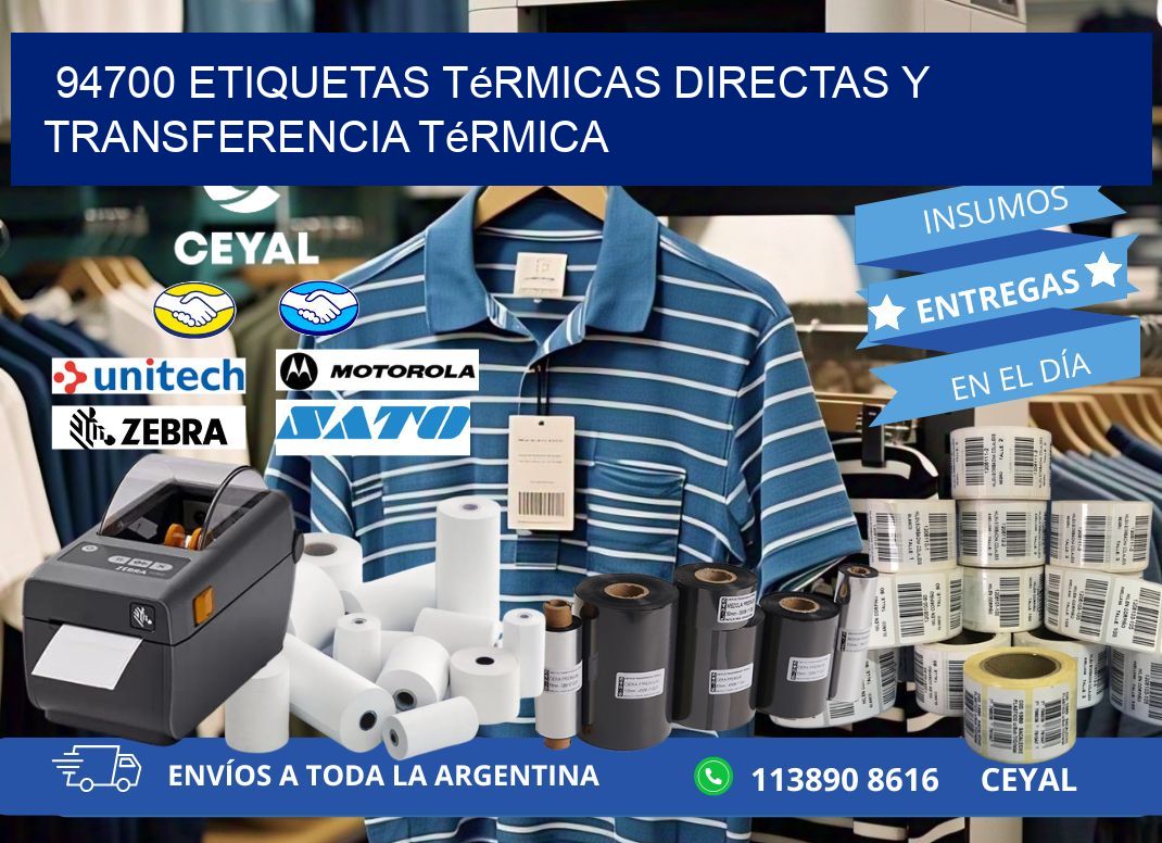 94700 etiquetas térmicas directas y transferencia térmica