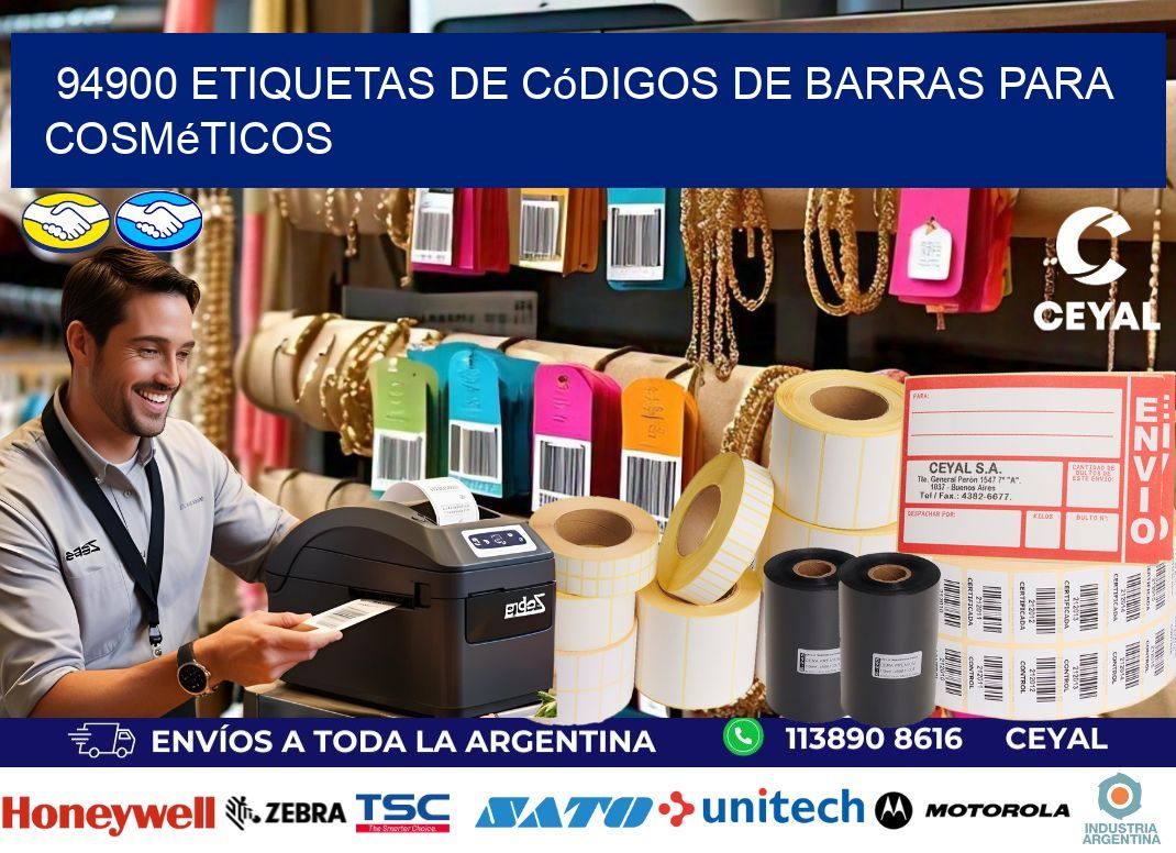 94900 etiquetas de códigos de barras para cosméticos
