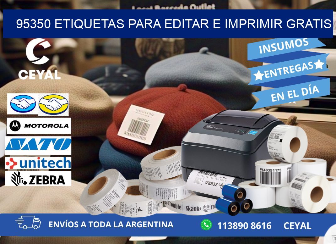 95350 Etiquetas para editar e imprimir gratis