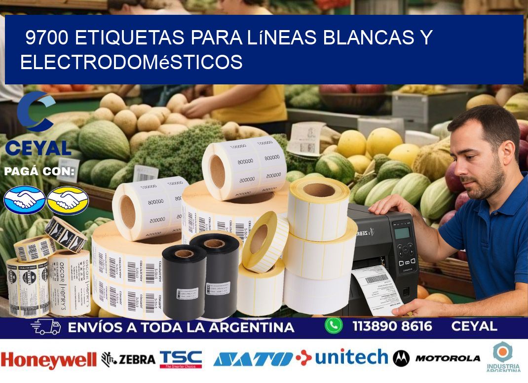 9700 Etiquetas para líneas blancas y electrodomésticos