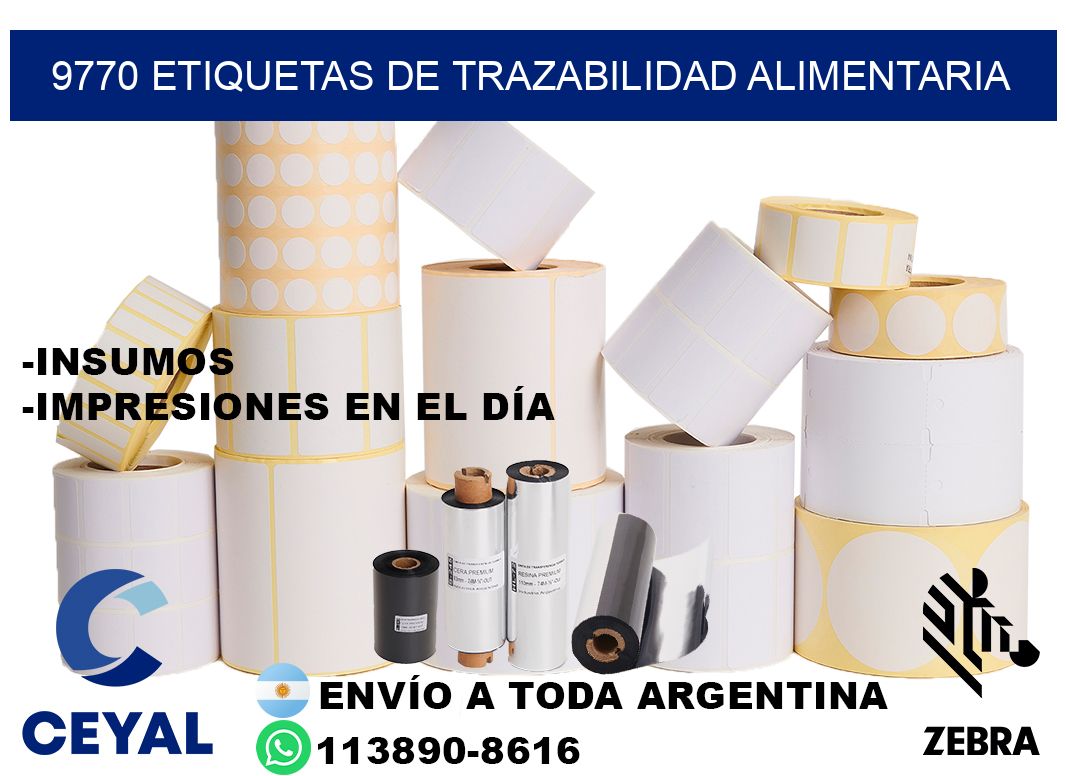 9770 Etiquetas de trazabilidad alimentaria