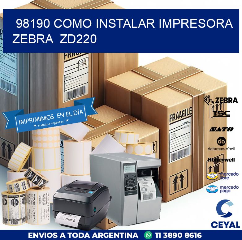 98190 Como instalar impresora Zebra ZD220