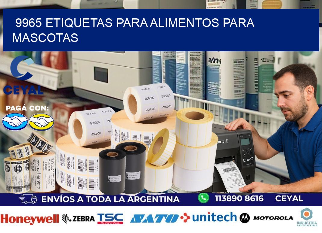 9965 Etiquetas para alimentos para mascotas
